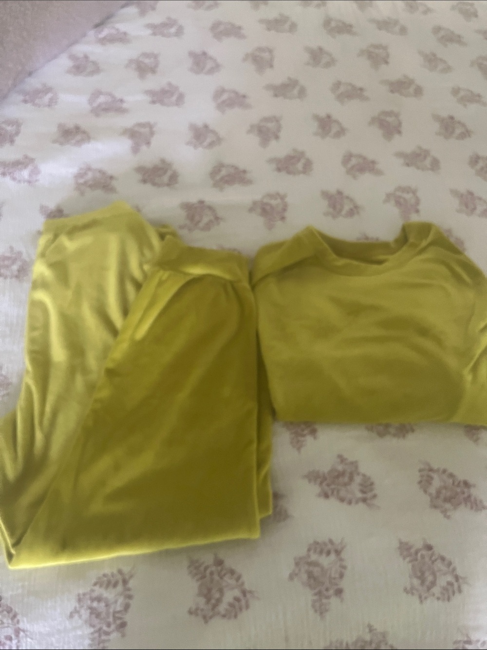 Magaschoni Bright Lime Green Two-Piece Lounge Set
